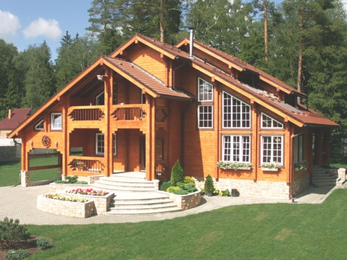 дом из профилированного деревянного бруса